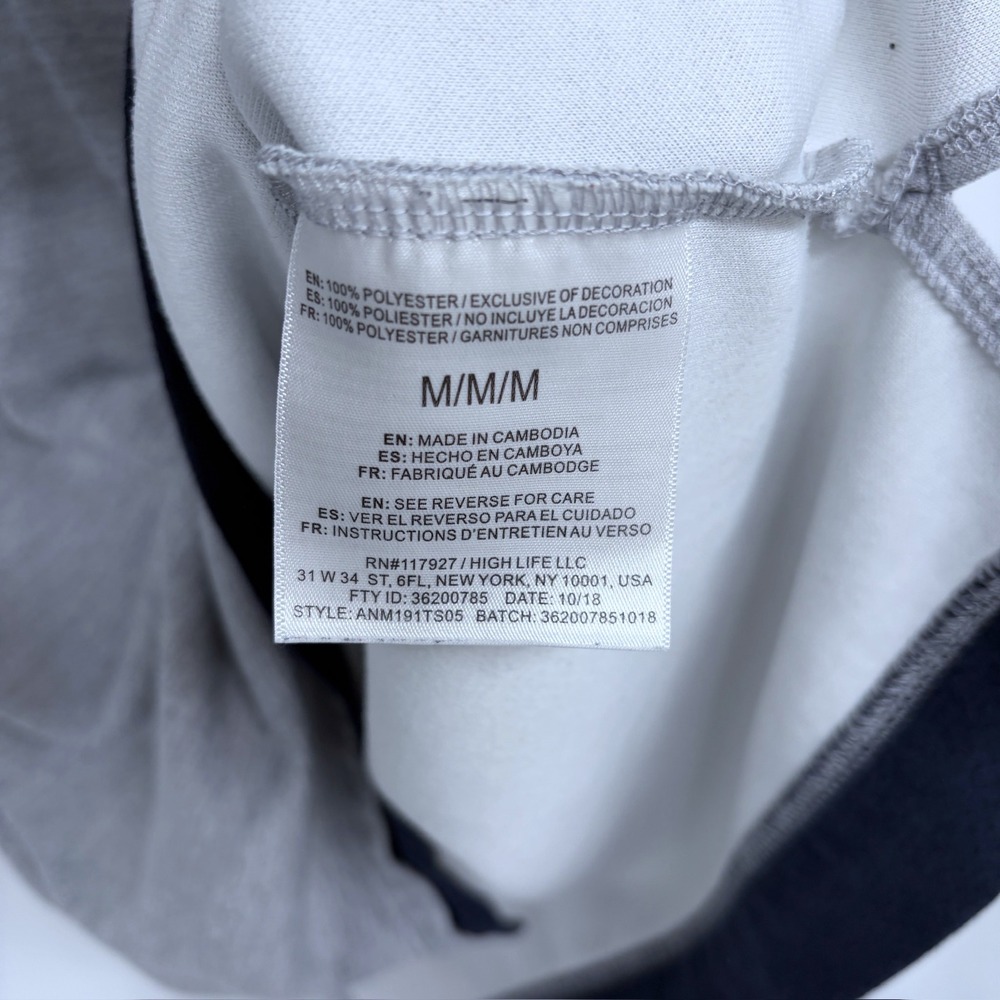 Y2K AND1 T Shirt Medium Men's Gray Stop Sweating Me Basketball Warmup Workout - Picture 7 of 9